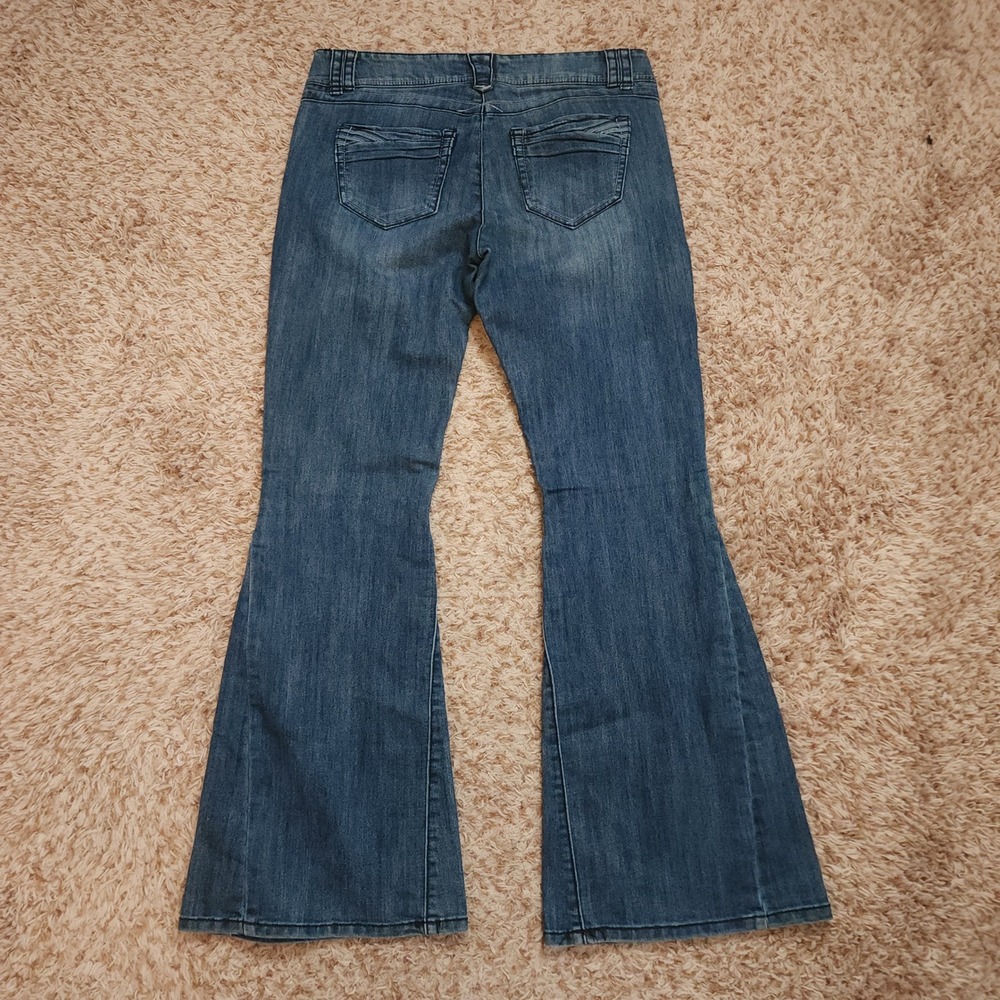 Jolt Flare Jeans Women 11 Blue Medium Wash Bell Bottom Mid Rise T153TJCT - Picture 8 of 9
